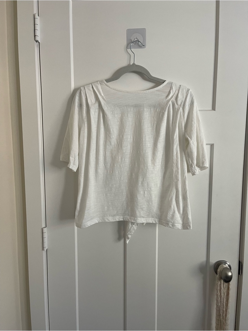 Easy Clothes Women's White Short-Sleeve Square-Neck Top